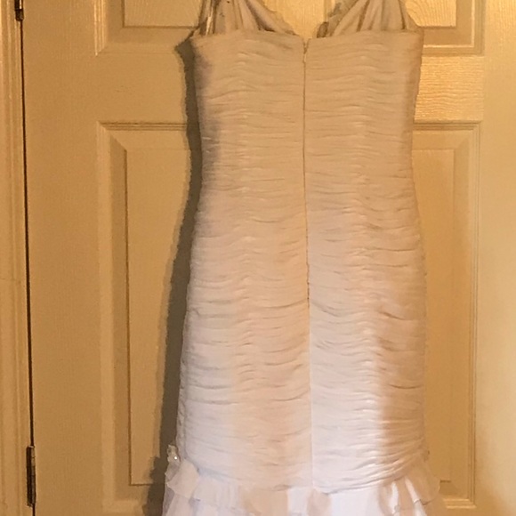 Alyce Designs White Chiffon Evening Gown size 8 - Picture 8 of 16